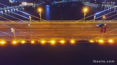 海南海口世纪<strong>大桥</strong>航拍夜景